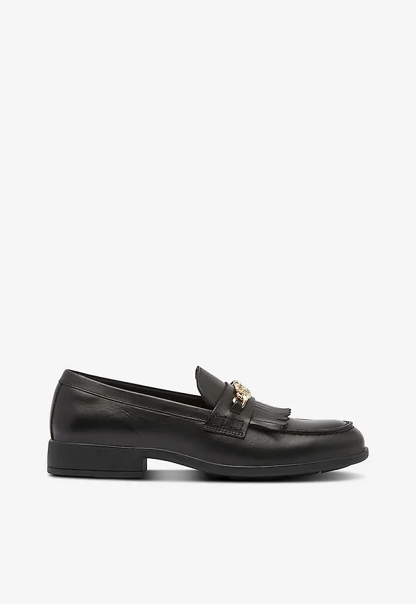 Tommy Hilfiger - Loafers TH Chain Fringe Leather - Svart