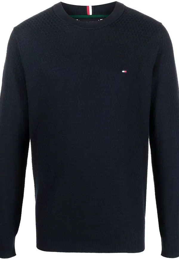 Tommy Hilfiger logo-patch jumper - Blå