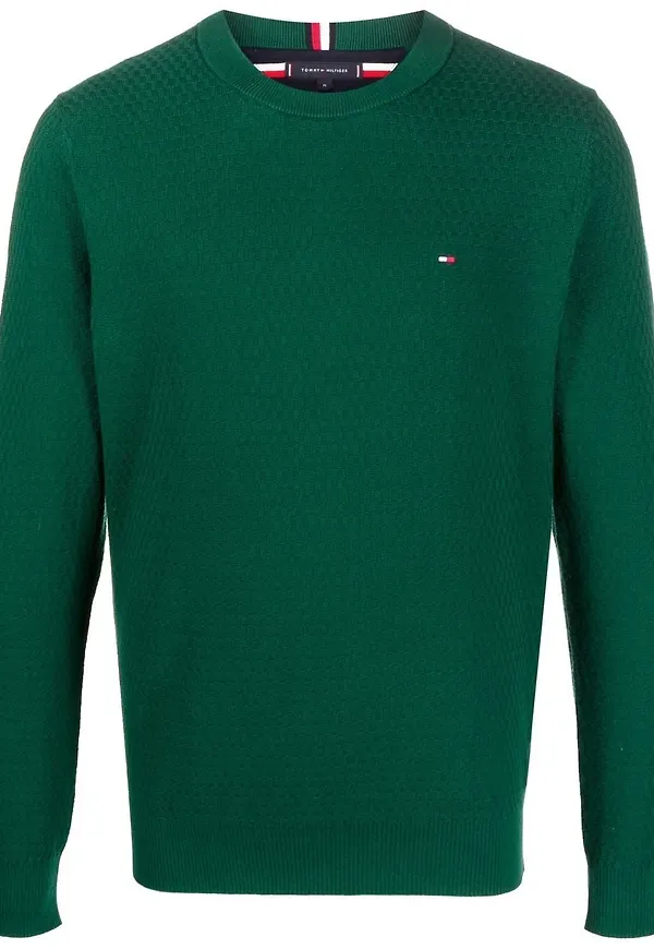 Tommy Hilfiger logo-patch jumper - Grön