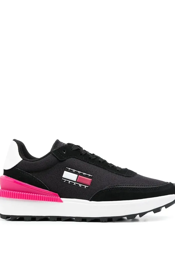 Tommy Hilfiger logo-plaque low-top trainers - Svart