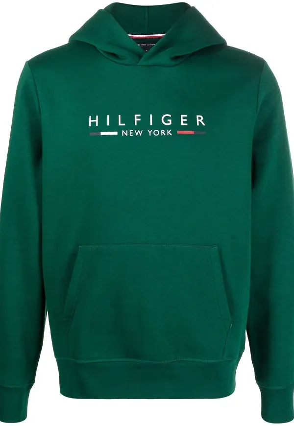 Tommy Hilfiger logo-print hoodie - Grön
