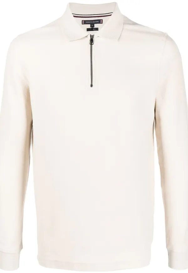 Tommy Hilfiger long-sleeve polo shirt - Neutral
