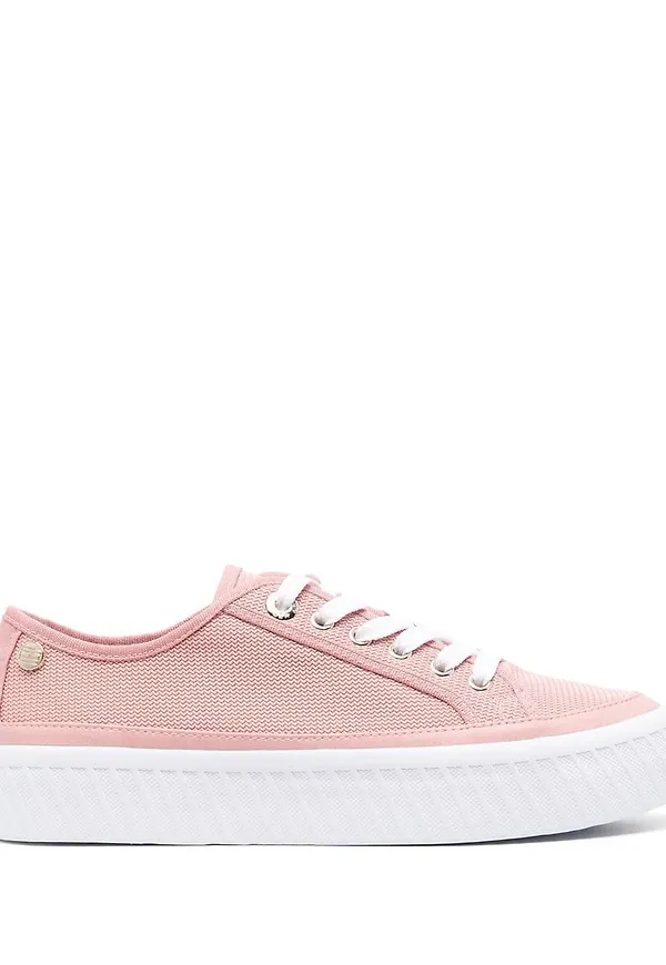 Tommy Hilfiger låga platåsneakers - Rosa