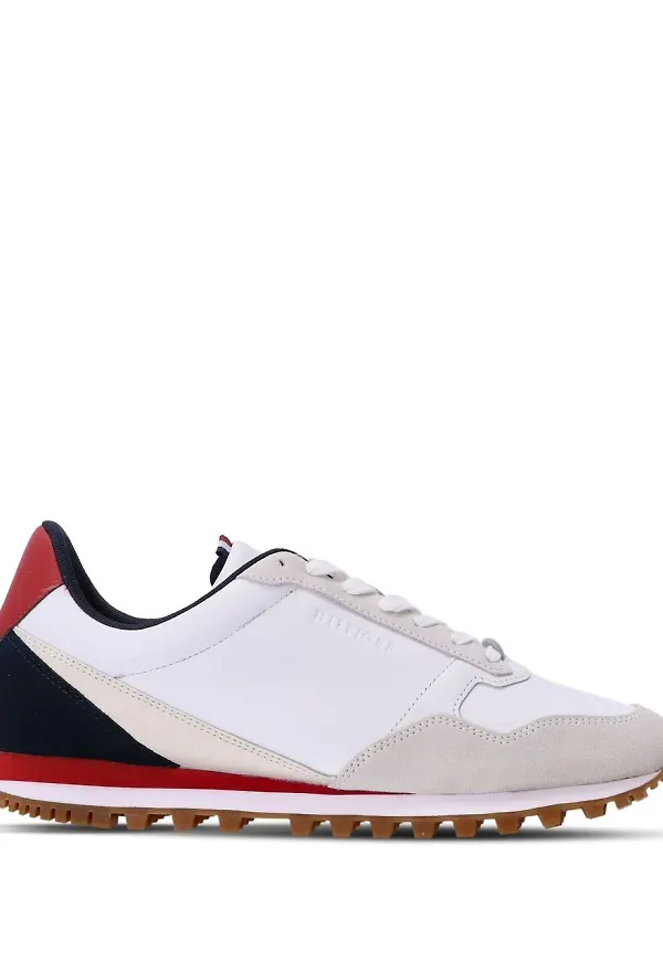 Tommy Hilfiger löparsneakers med panel - Vit
