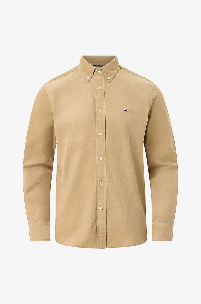 Tommy Hilfiger - Manchesterskjorta Solid Corduroy RF Shirt - Gul