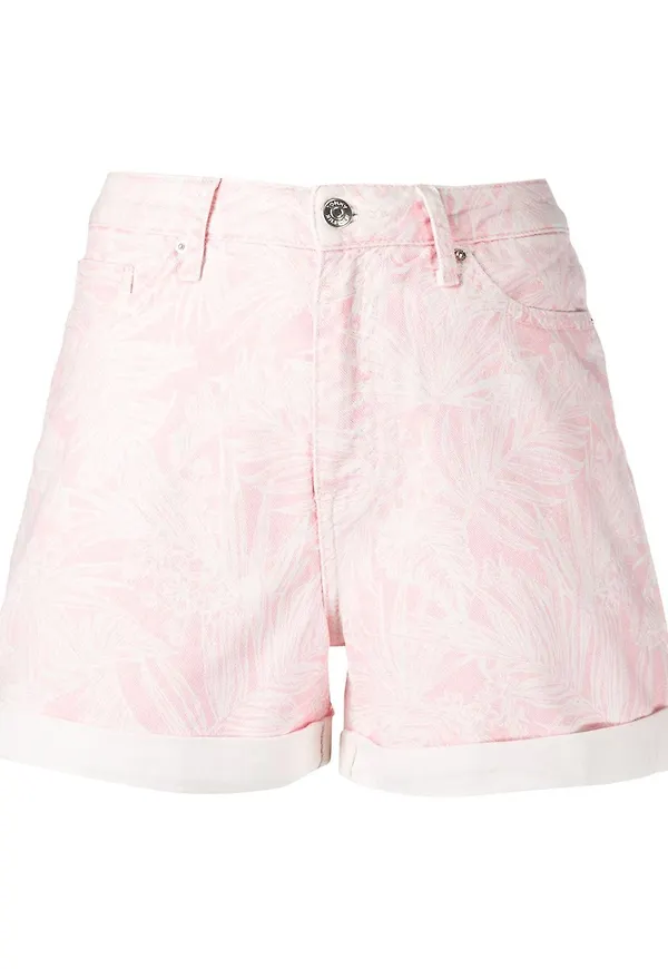 Tommy Hilfiger mönstrade jeansshorts - Rosa