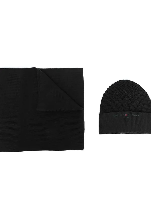 Tommy Hilfiger mössa och halsduk - Svart