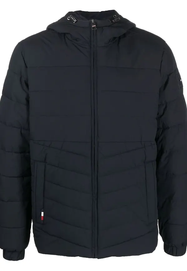 Tommy Hilfiger padded hooded jacket - Blå