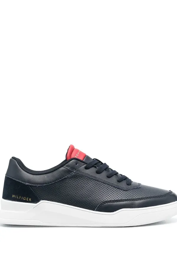 Tommy Hilfiger perforerade sneakers - Blå