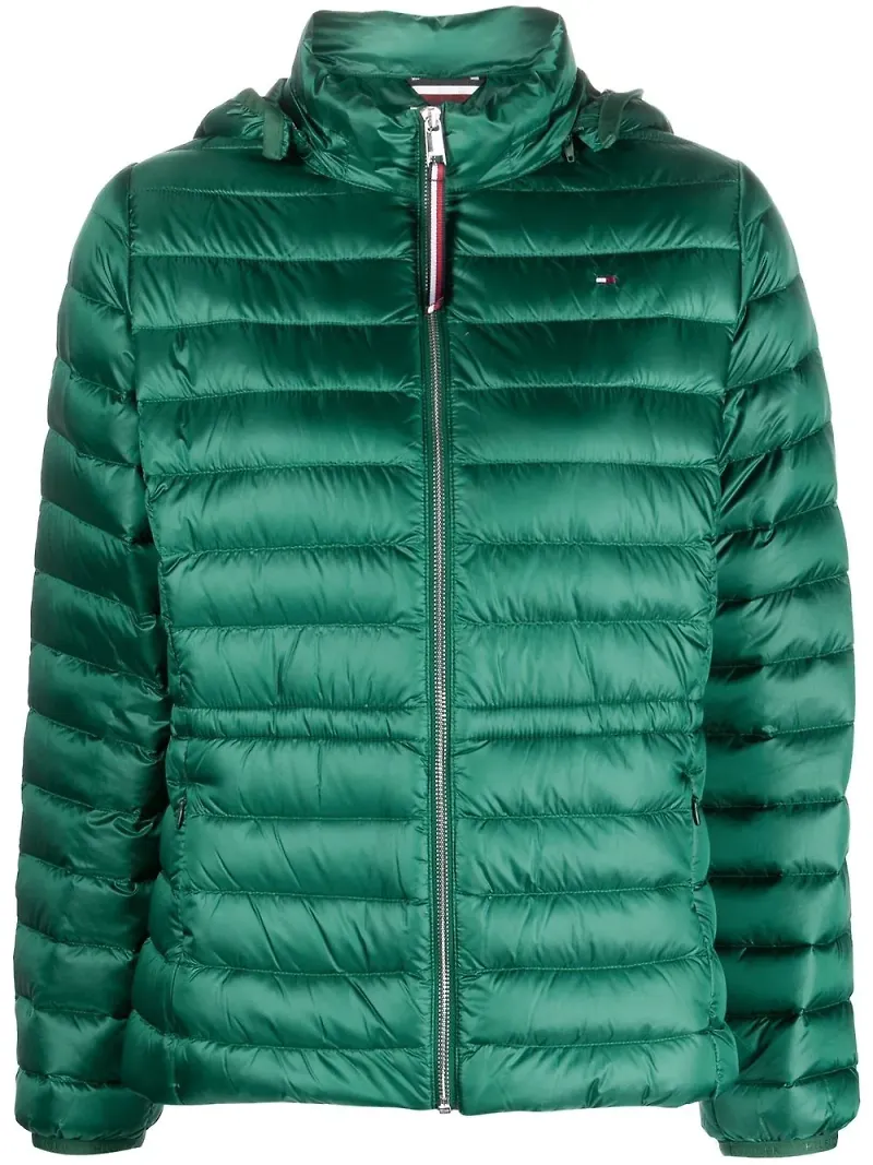 Tommy Hilfiger puffjacka med huva - Grön