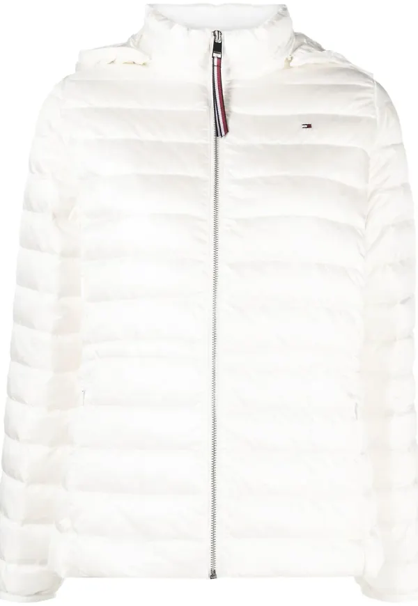 Tommy Hilfiger puffjacka med huva - Vit