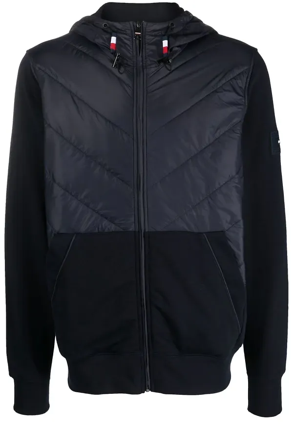 Tommy Hilfiger puffjacka med panel - Blå