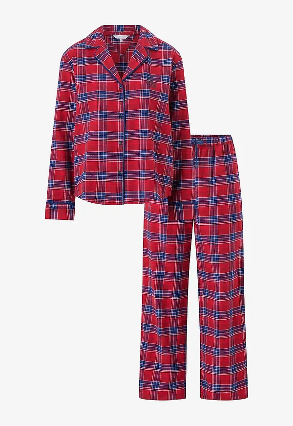 Tommy Hilfiger - Pyjamasset Family Flannel Pj Set - Brun