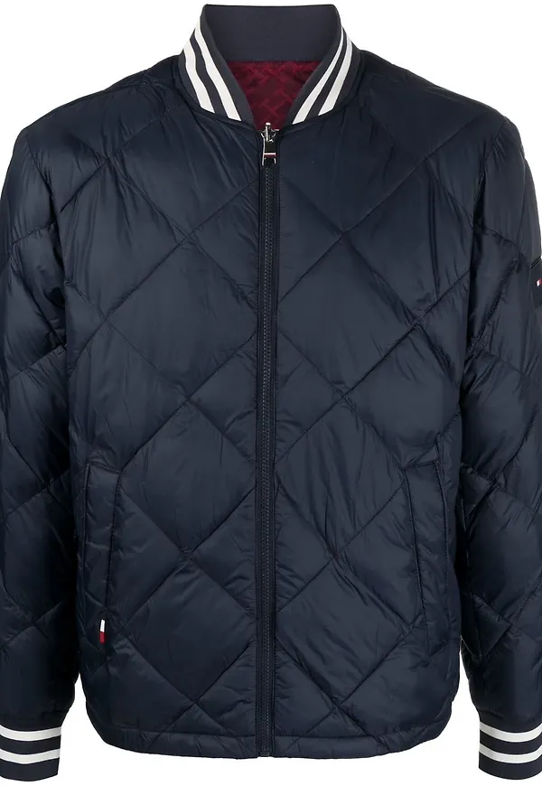 Tommy Hilfiger quiltad bomberjacka - Blå