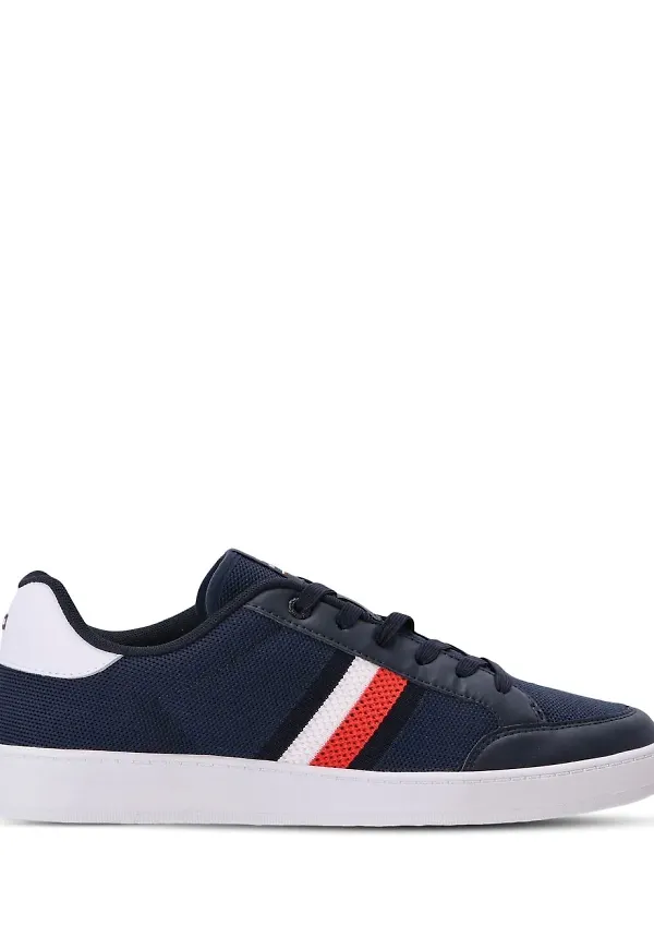 Tommy Hilfiger randiga låga sneakers - Blå