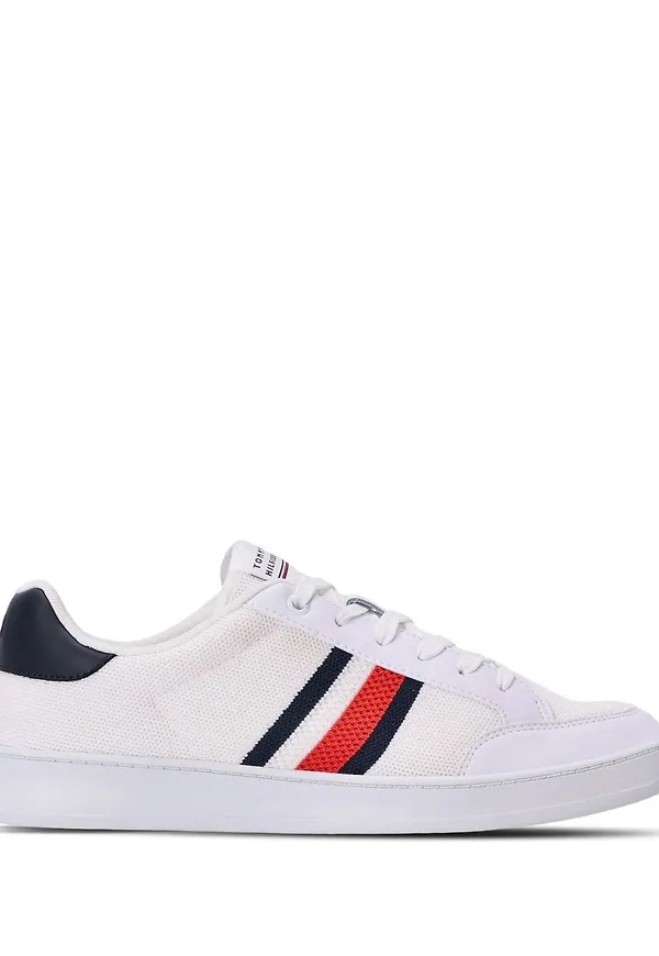 Tommy Hilfiger randiga låga sneakers - Vit