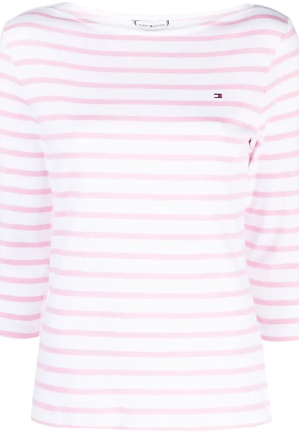 Tommy Hilfiger randigt linne - Vit
