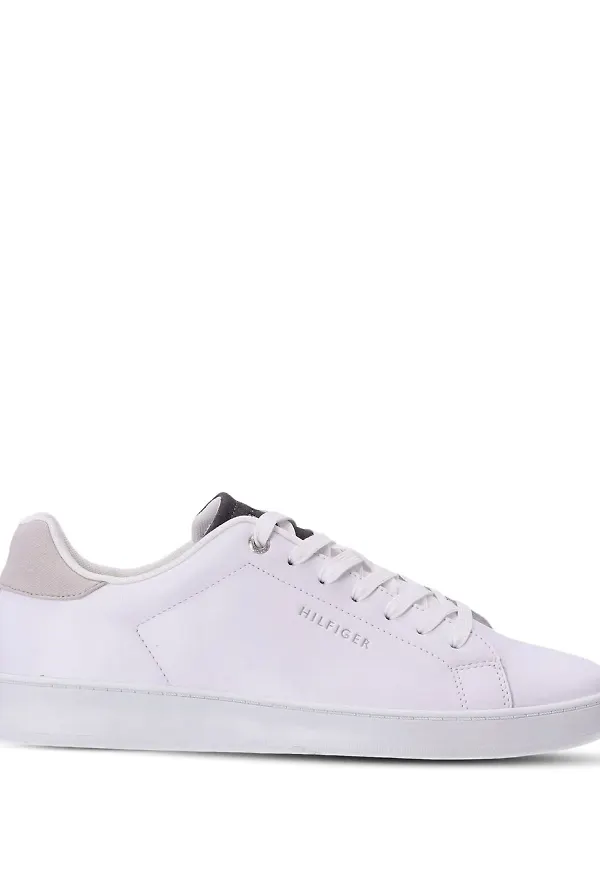 Tommy Hilfiger Retro lädersneakers - Vit