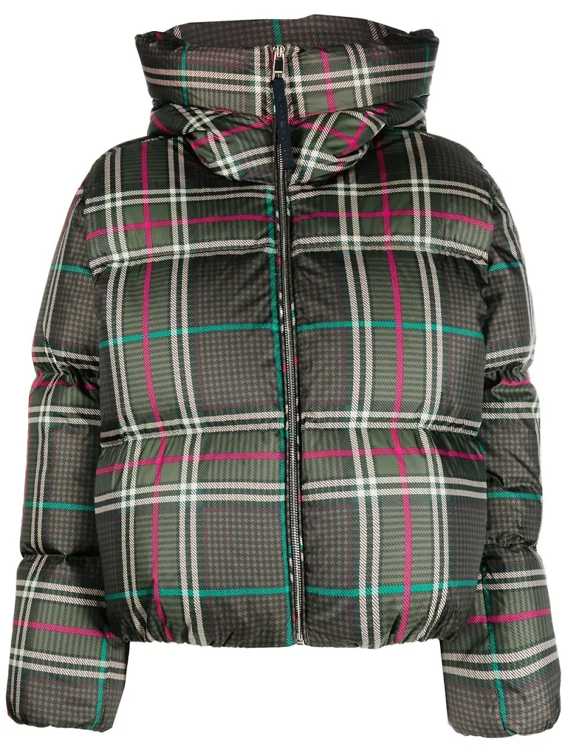 Tommy Hilfiger rutig puffjacka - Grön