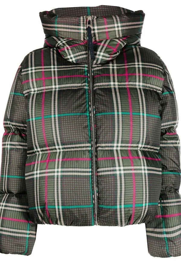 Tommy Hilfiger rutig puffjacka - Grön