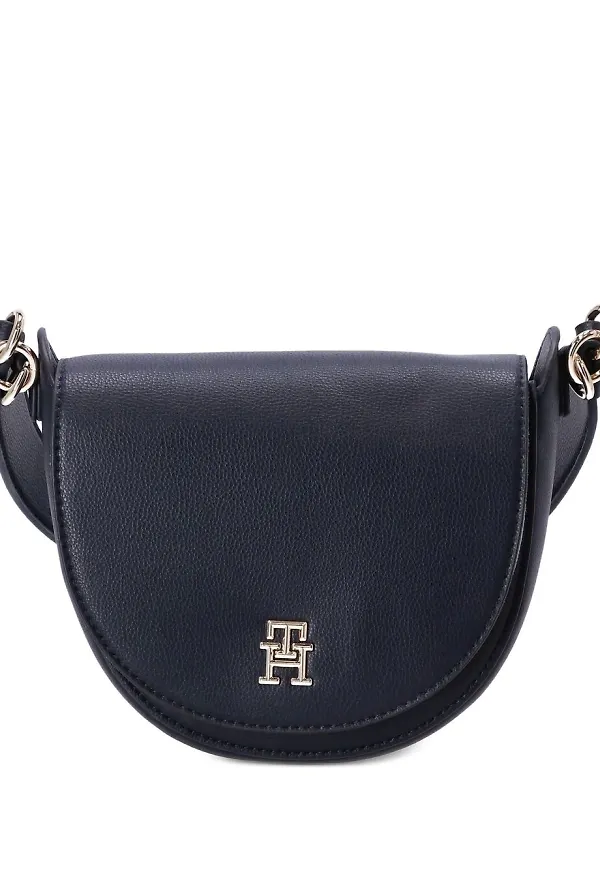 Tommy Hilfiger sadelväska med monogram - Blå