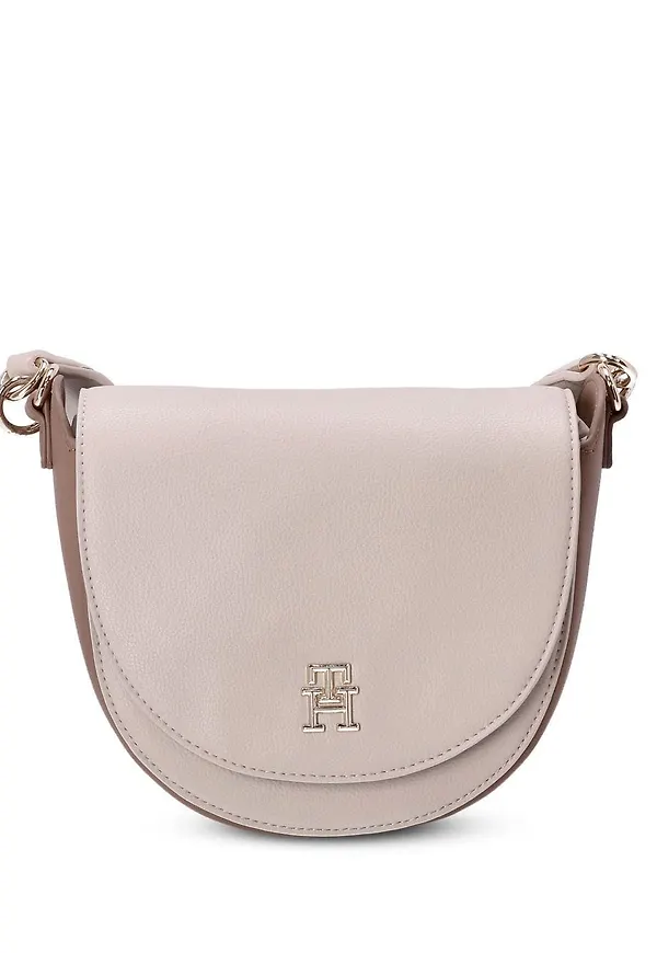 Tommy Hilfiger sadelväska med monogram - Neutral