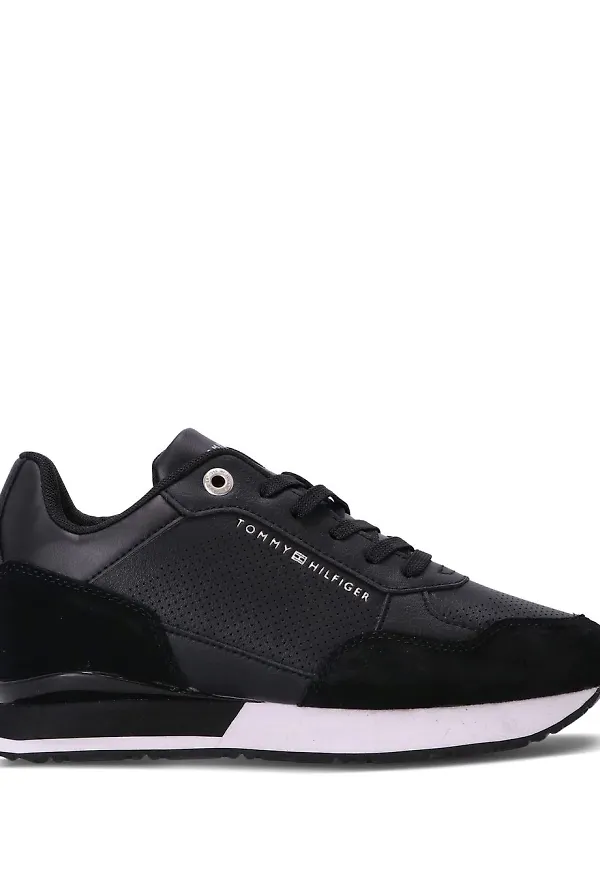 Tommy Hilfiger sneakers med kilklack och panel - Blå