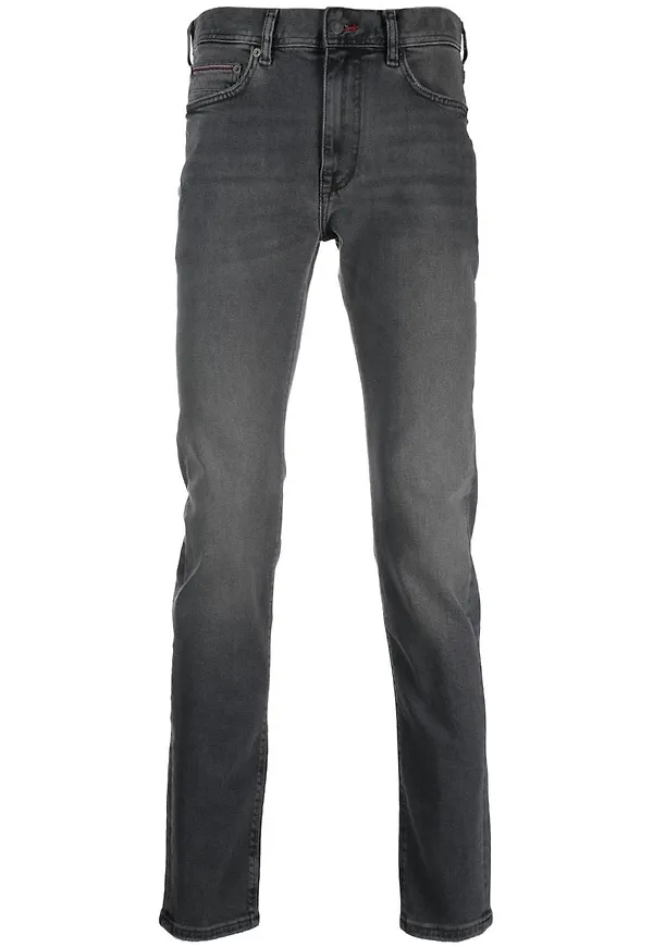 Tommy Hilfiger stentvättade skinny-jeans - Grå