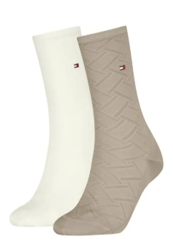 Tommy Hilfiger Strumpor 2P Women Flag Print Socks Sand Strl 35/38 Dam