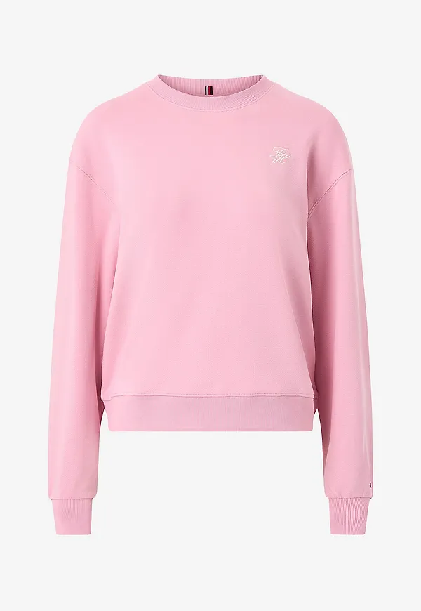 Tommy Hilfiger - Sweatshirt TH Script Reg Terry - Rosa