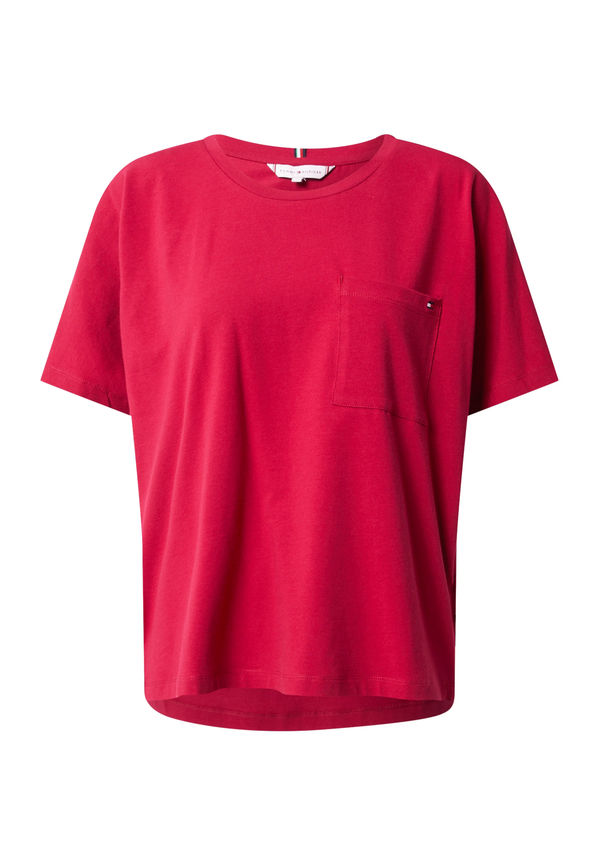 TOMMY HILFIGER T-shirt marinblå / blodröd / cranberry / vit
