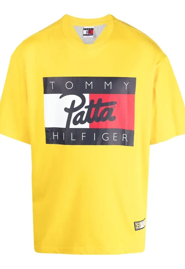 Tommy Hilfiger t-shirt med logotyp - Gul