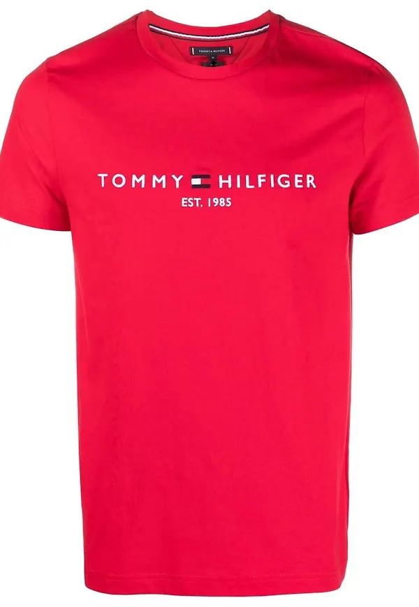 Tommy Hilfiger t-shirt med logotyp - Röd
