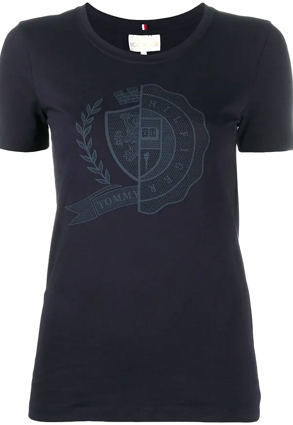 Tommy Hilfiger t-shirt med vapensköld - Blå