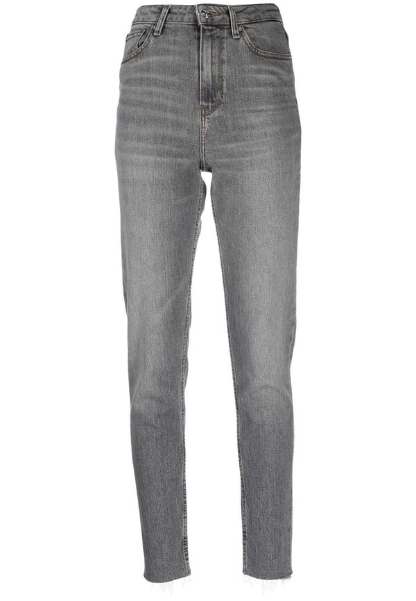 Tommy Hilfiger tapered-jeans med hög midja - Grå