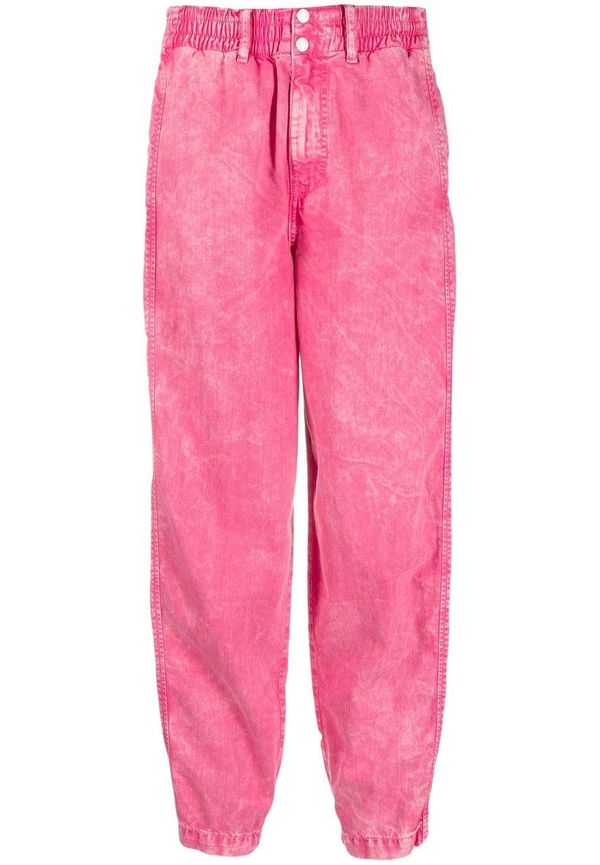 Tommy Hilfiger tapered-jeans med hög midja - Rosa