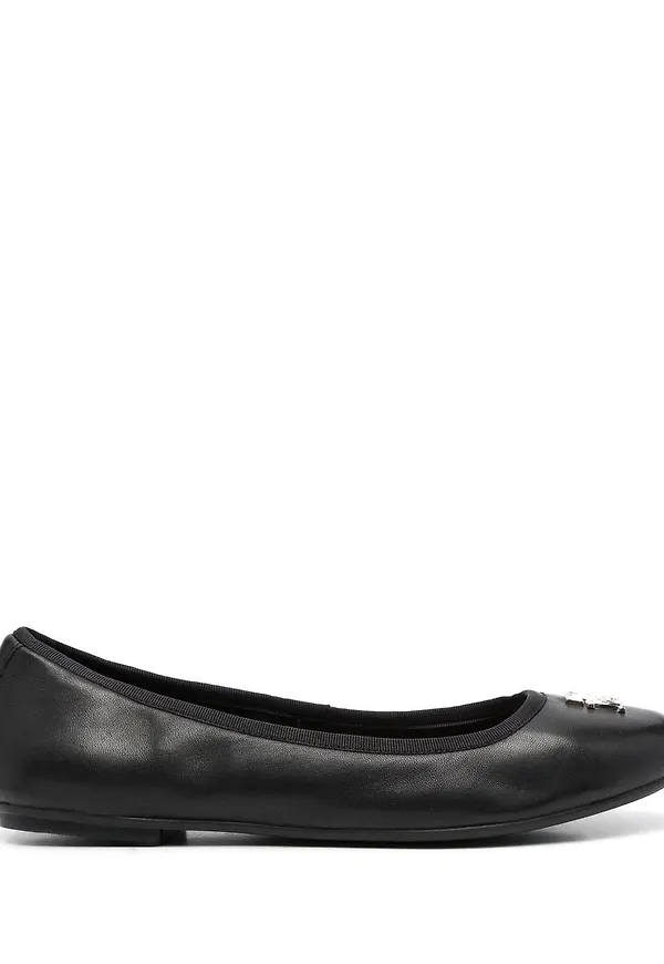 Tommy Hilfiger TH monogram plaque ballerina shoes - Svart