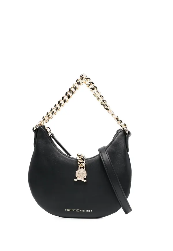 Tommy Hilfiger totebag med kedjedetalj - Svart