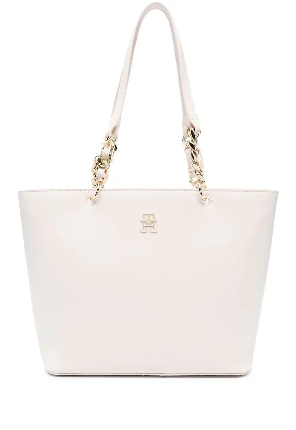 Tommy Hilfiger totebag med kedjerem - Neutral