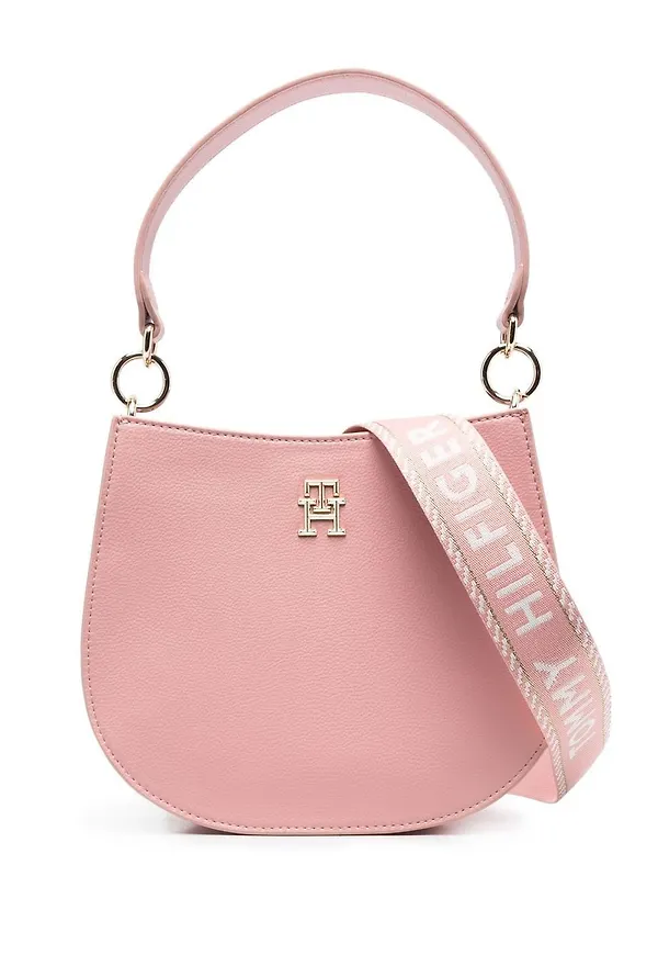 Tommy Hilfiger totebag med logotyp - Rosa