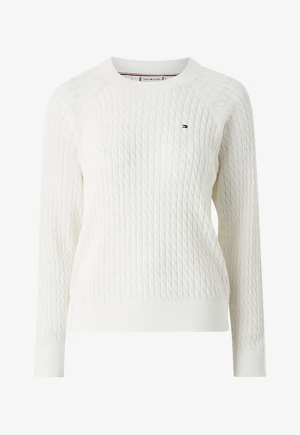 Tommy Hilfiger - Tröja Co Cable C-nk Sweater - Beige