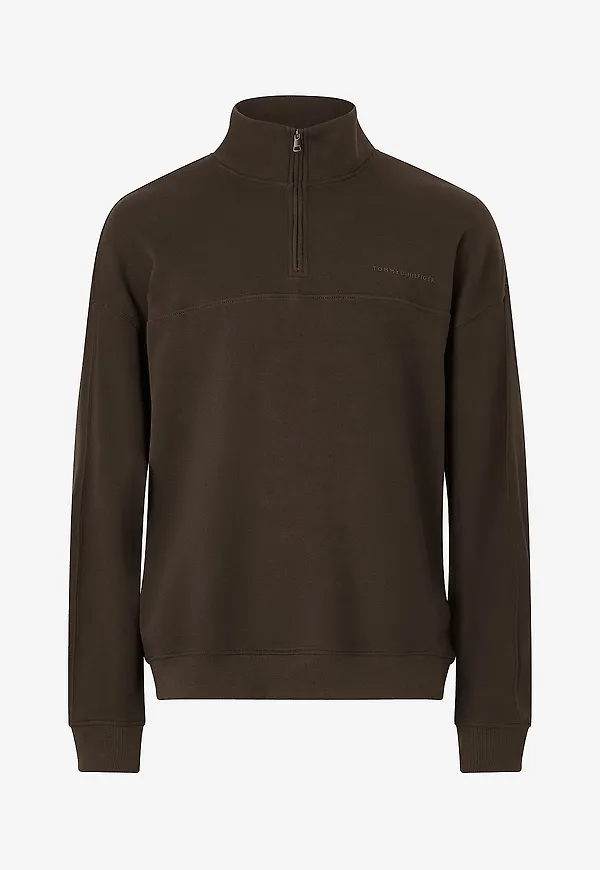 Tommy Hilfiger - Tröja Half Zip - Brun
