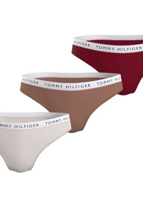 Tommy Hilfiger Trosor 3P Recycled Essentials Bikini Natur/Röd X-Large Dam