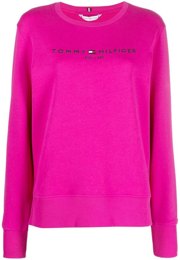 Tommy Hilfiger tröja med broderad logotyp - Rosa