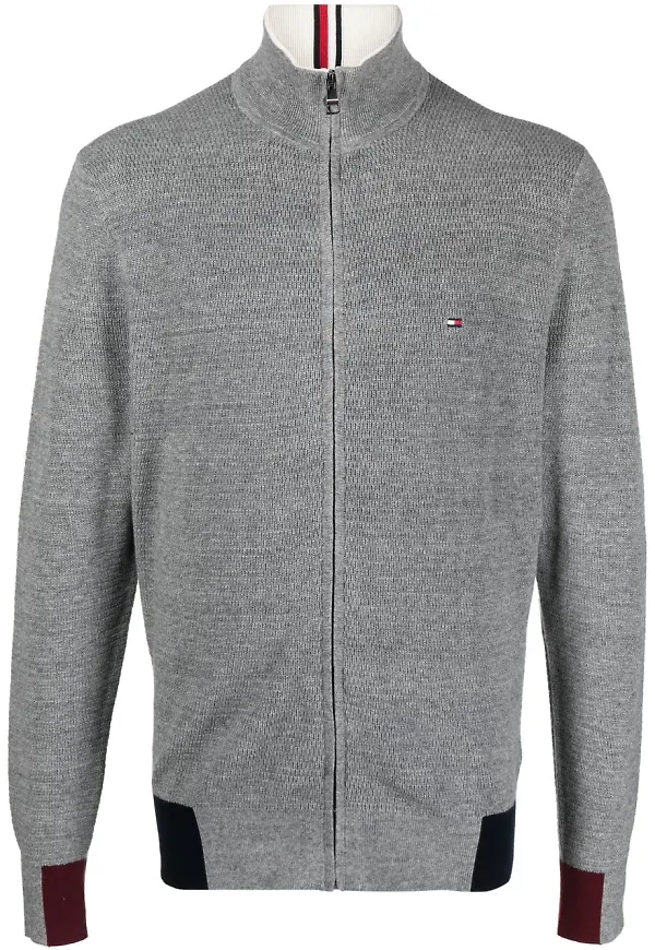 Tommy Hilfiger tröja med dragkedja - Grå