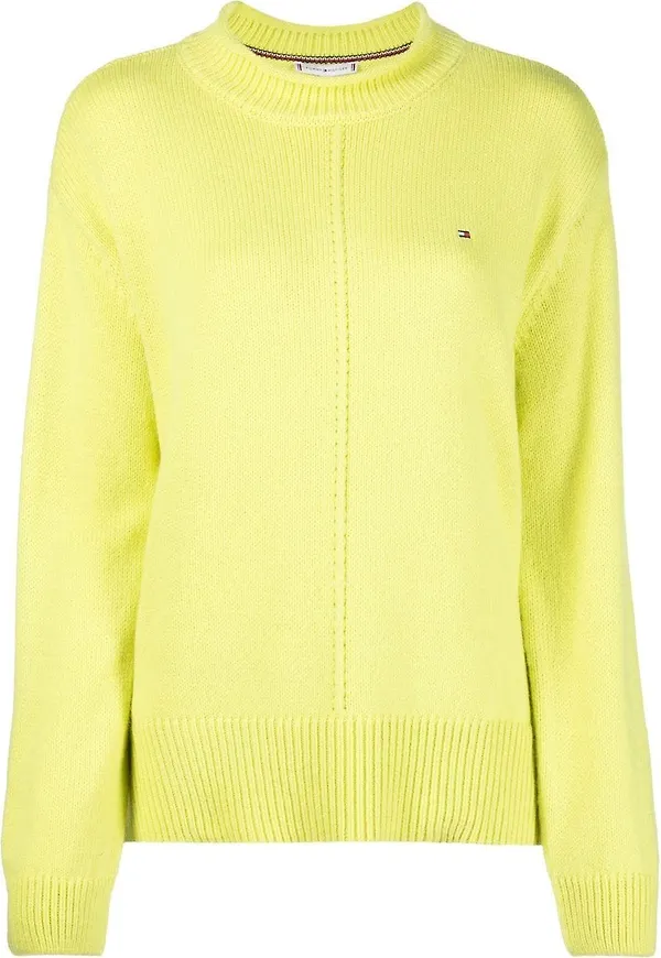 Tommy Hilfiger tröja med halvpolokrage - Gul