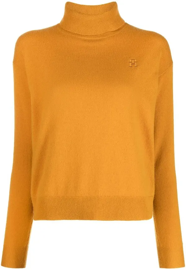 Tommy Hilfiger tröja med rullkrage - Guldfärgad