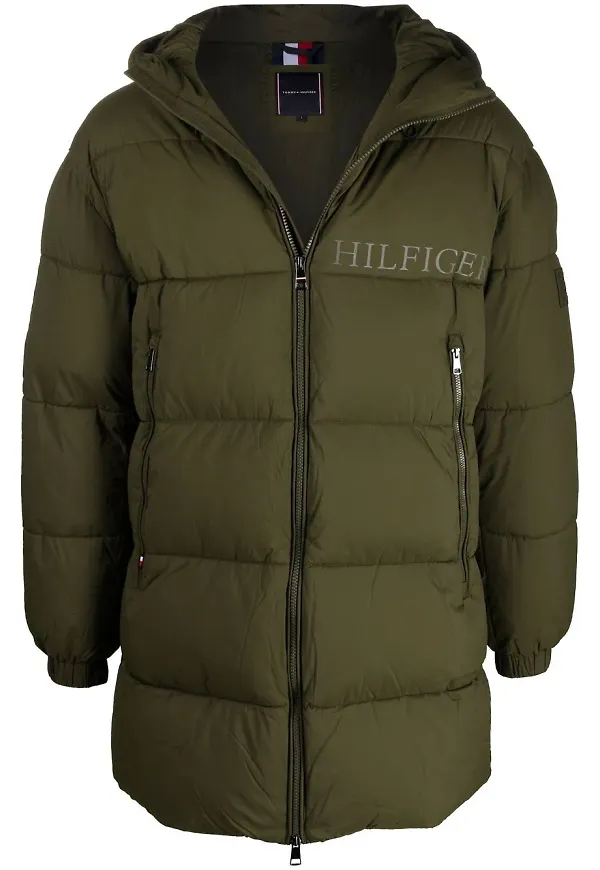 Tommy Hilfiger vadderad parkas - Grön