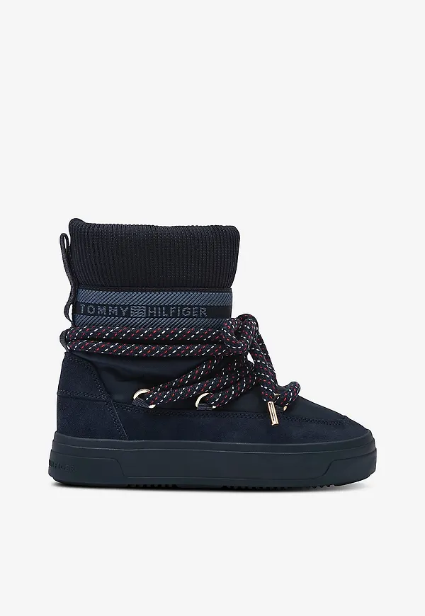Tommy Hilfiger - Vinterboots Tommytech Rwb Snowboot Warm - Blå