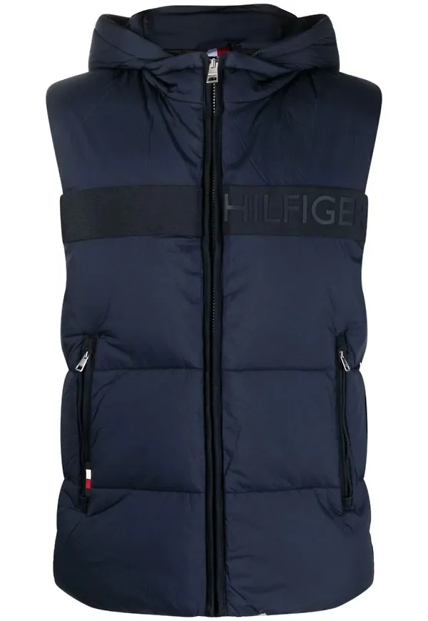 Tommy Hilfiger väst med huva - Blå